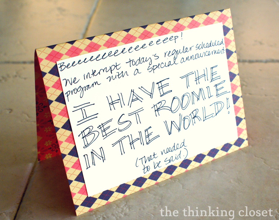 The Art of the Surprise Note via The Thinking Closet